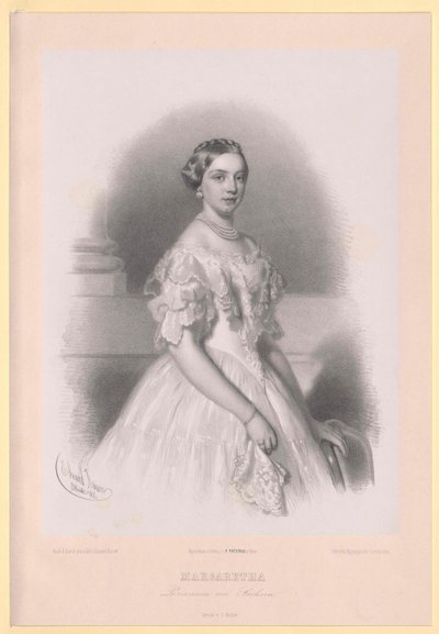 Prinses van Saksen Margaret door Artist Unknown