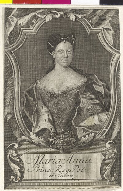 Prinses van Saksen Maria Anne door Artist Unknown
