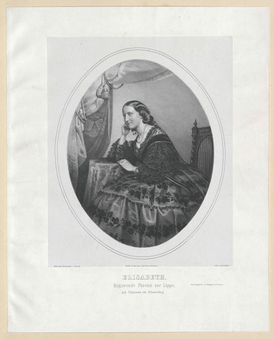 Prinses van Schwarzburg-Rudolstadt Elisabeth door Artist Unknown