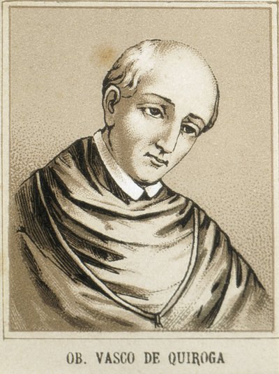 QUIROGA, Vasco de (1470-1565). Eerste bisschop van Michoacan, Mexico en een van de rechters (oidores) in de tweede Audiencia die Nieuw-Spanje bestuurde. door Artist Unknown