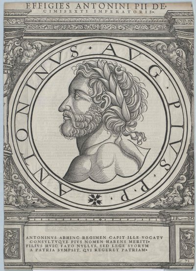 Romeinse keizer Antoninus Pius door Artist Unknown