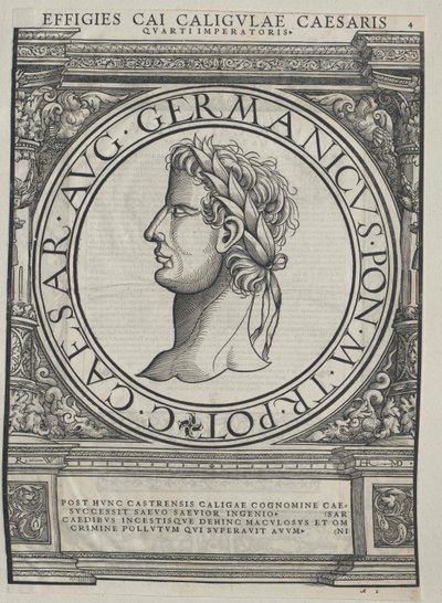Romeinse keizer Caligula door Artist Unknown