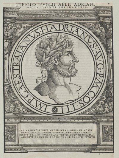 Romeinse keizer Hadrianus door Artist Unknown