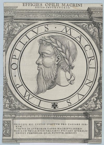 Romeinse keizer Macrinus door Artist Unknown