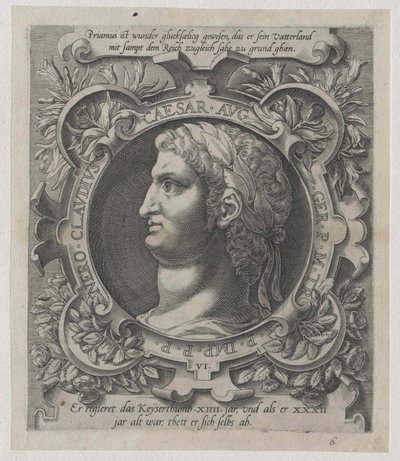 Romeinse keizer Nero (afdruk) door Artist Unknown