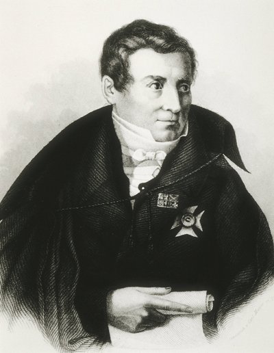 SCHLEGEL, August Wilhelm von (1767-1845). Duitse theoreticus van de Romantiek. Lithografie. door Artist Unknown