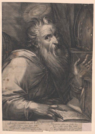 Sint Ambrosius van Milaan door Artist Unknown