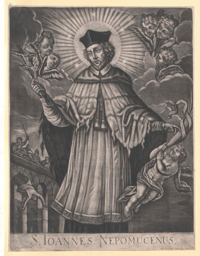 Heilige Johannes van Pomuk door Artist Unknown