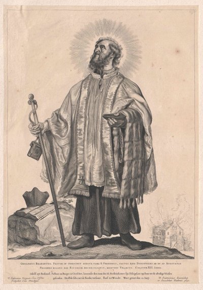 Saint Odulf of Utrecht door Artist Unknown