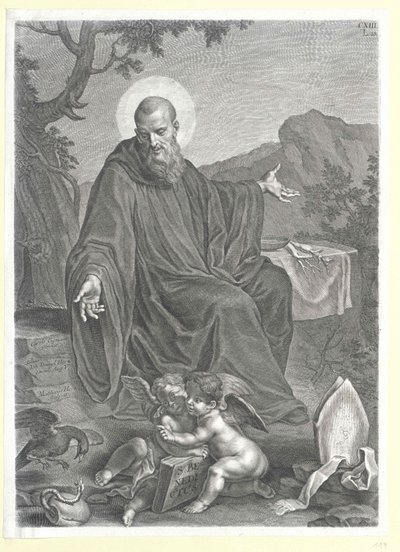Heilige Benedictus van Nursia door Artist Unknown