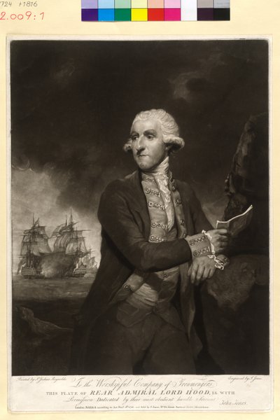 Samuel viscount Hood door Artist Unknown