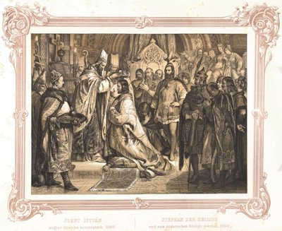De heilige Stefanus I door Artist Unknown