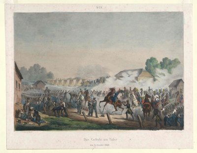 Het gevecht bij Tabor op 6 oktober 1848 door Artist Unknown