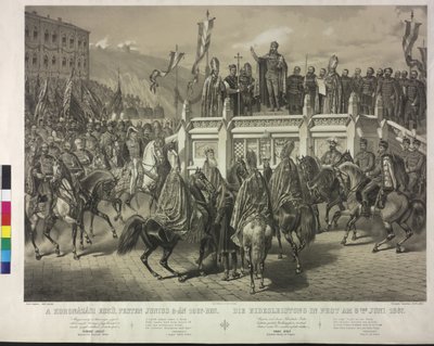 De eedaflegging in pest op 8 juni 1867 door Artist Unknown
