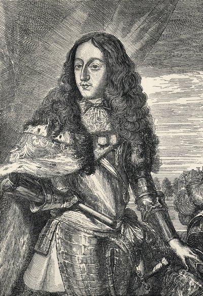 WILLEM III van Oranje (1650-1702). Koning van Engeland, Schotland en Ierland (1689-1702), van het Huis Nassau. Gravure door Artist Unknown