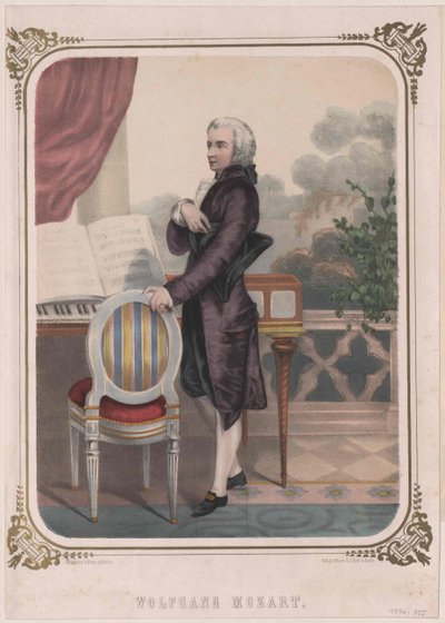 Wolfgang Amadeus Mozart door Artist Unknown