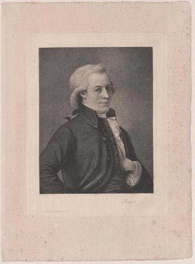 Wolfgang Amadeus Mozart door Artist Unknown