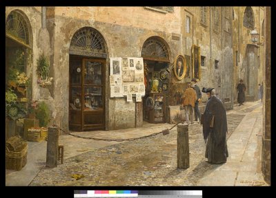 Via San Bernardino alle Ossa in Milaan, Italië, 1912 door Arturo Ferrari