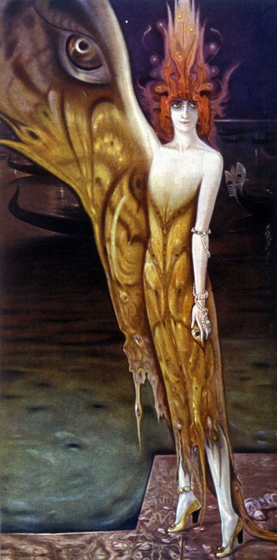 Portret van de Markiezin Luisa Casati (1881-1957) door Arturo Martini