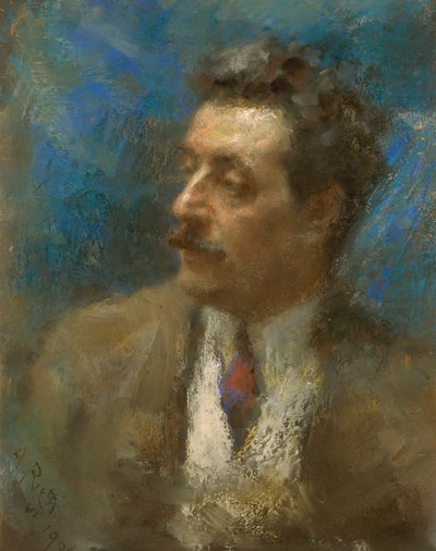Portret van Giacomo Puccini door Arturo Rietti