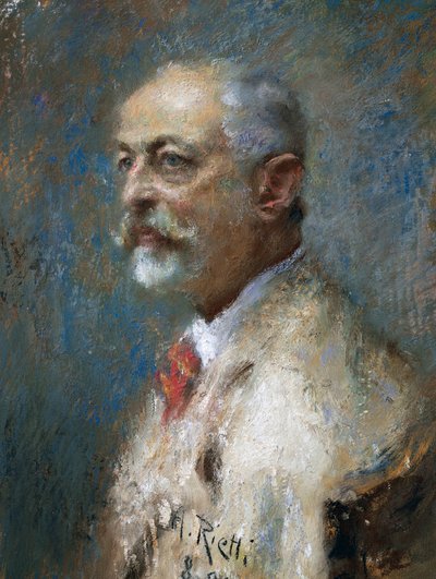 Portret van de Italiaanse beeldhouwer Giuseppe Sartorio, door Arturo Rietti, olieverf op doek, Italië, 20e eeuw door Arturo Rietti