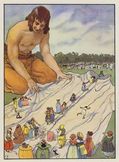 Illustratie voor Gullivers Reizen door Jonathan Swift door Artus Scheiner