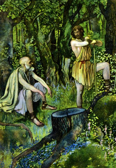 Timon van Athene, toneelstuk van William Shakespeare, ca. 1880 (prent) door Artus Scheiner