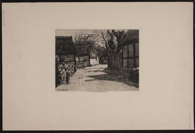 Een dorpsstraat door Arvid Aae