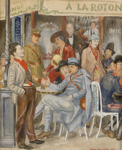 Café La Rotonde Moise Kisling tijdens de feestdagen door Arvid Fougstedt