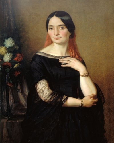 Portret van de actrice Mademoiselle Mars Anne Francoise Hyppolyte Boutet 1779-1847 door Ary Scheffer