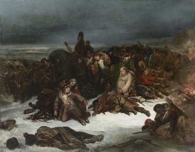 De terugtocht van Napoleons leger uit Rusland in 1812 door Ary Scheffer