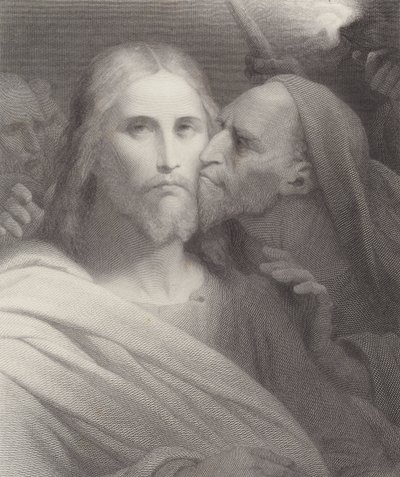 De kus van Judas door Ary Scheffer