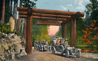 Ingang van Mount Rainier National Park door Asahel Curtis
