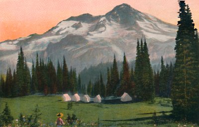 Mount Rainier vanaf Indian Henrys, c1916 door Asahel Curtis