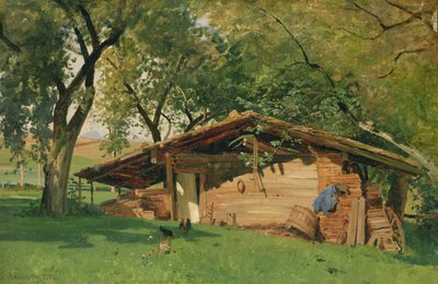 Een Hut bij Chiemsee door Ascan Lutteroth