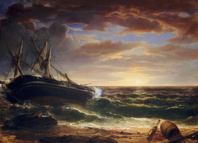 Het gestrande schip door Asher Brown Durand