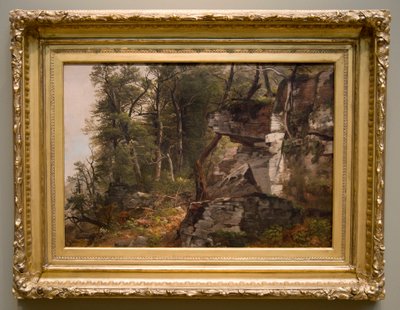 Bomen op een rotsachtige heuvel, ca. 1849 door Asher Brown Durand