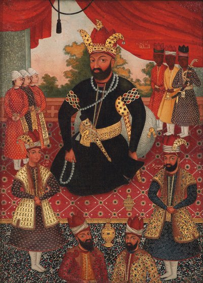 Nadir Shah Afshar en zijn hof door Asian School