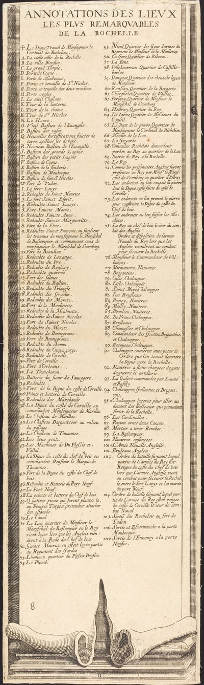 Het beleg van La Rochelle [plaat 9 van 16; set omvat 1952.8.97-112] door Assistant of Jacques Callot