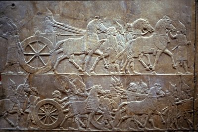 Ashurbanipal bij de Slag om Til-Tuba door Assyrian