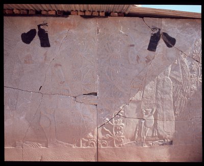 Zicht op een reliëf, 9e-7e eeuw v.Chr. door Assyrian