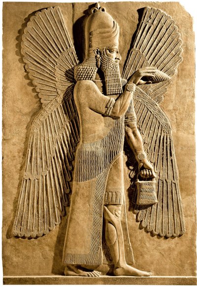 Gevleugelde genie (detail) door Assyrian