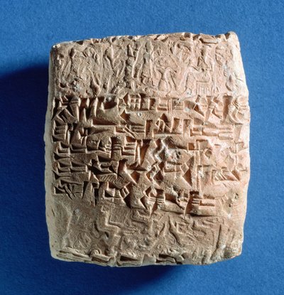 Tablet met graanverkoop uit Kultepe, Turkije, Assyrisch, 19e eeuw v.Chr. door Assyrian School