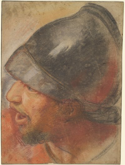 Hoofd van een Macedonische soldaat door Atelier Assistant of Charles Le Brun