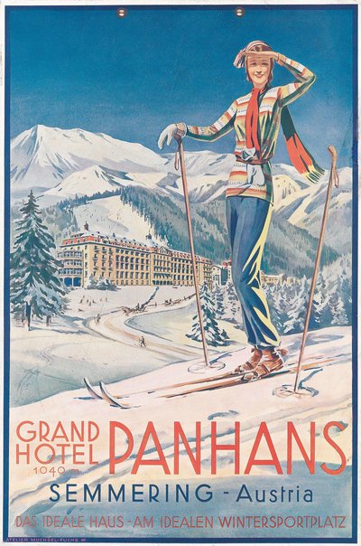 Grand Hotel Panhans Semmering, jaren 1930 door Atelier Muchsel Fuchs