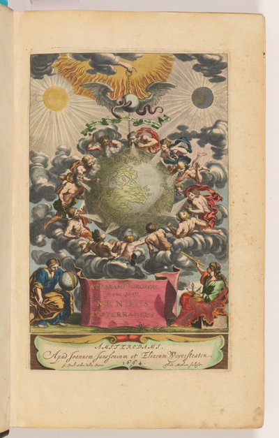 Titelpagina van Mundus Subterraneus door Athanasius Kircher