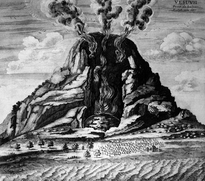 Vulkaan van Vesuvius - in 