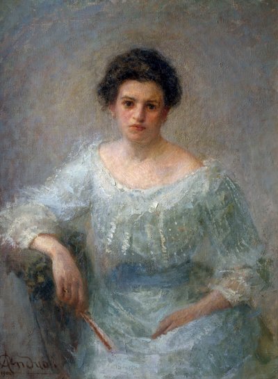 Portret van gravin Paolina Faglia door Attilio Andreoli