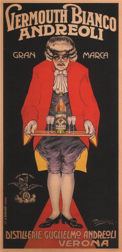 Vermouth Bianco Andreoli, 1919 door Attilio Bresciani