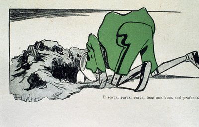 Illustratie van Attilio Mussino (1878-1954) voor het verhaal "De avonturen van Pinokkio" van Carlo Collodi. door Attilio Mussino